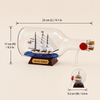USCGC Eagle Ship in a Bottle – US Coast Guard Tall Ship Nautical Decor - Ocean Relic Studio- Handcrafted Wooden Ship Model
