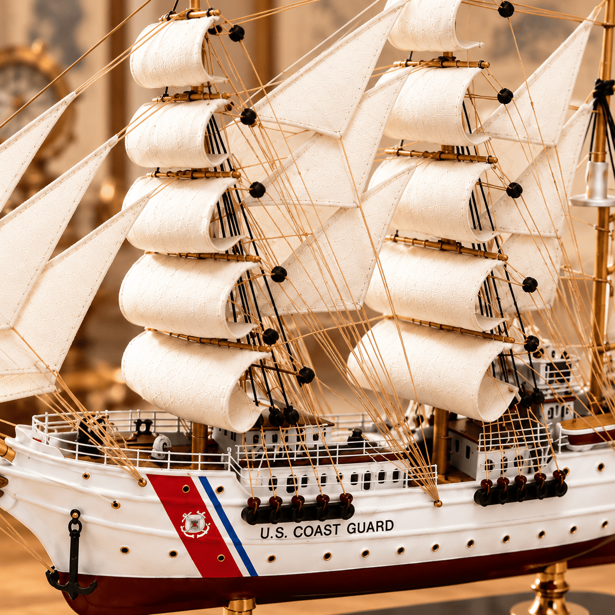 Premium USCGC Eagle Wooden Ship Model, 52 cm – Ocean Relic Studio