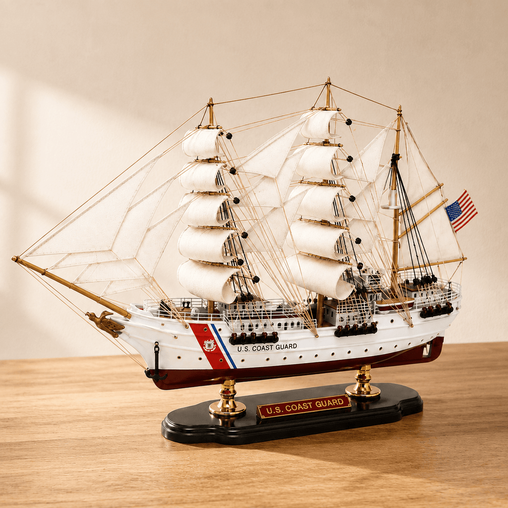 USCGC Eagle Wooden Ship Model – Premium 52 cm - Ocean Relic Studio