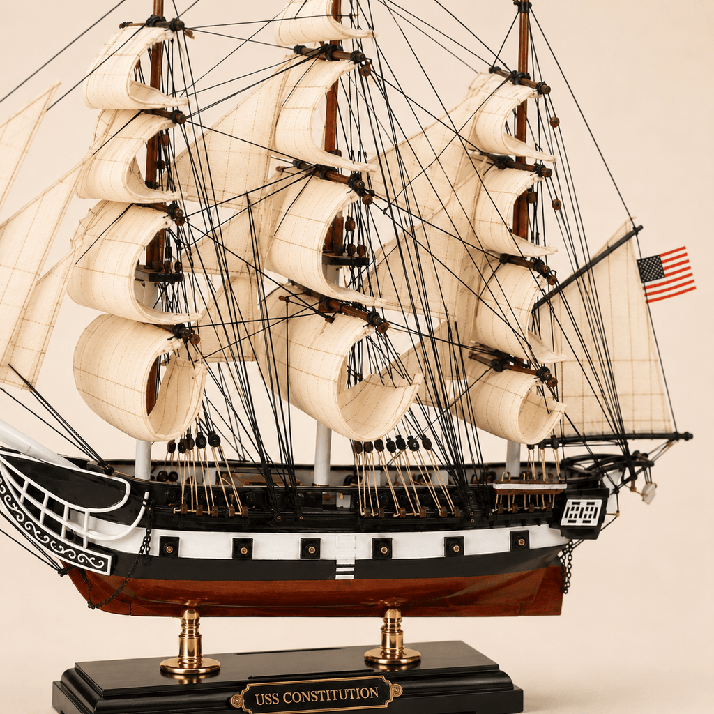 USS Constitution Wooden Ship Model – Premium 60 cm - Ocean Relic Studio