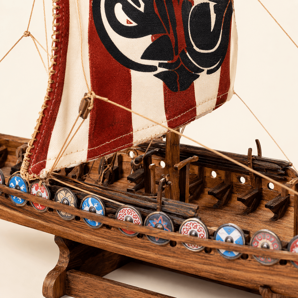 Viking Drakkar Wooden Ship Model Kit – 1:48 Scale Norse Longship - Ocean Relic Studio- Handcrafted Wooden Ship Model
