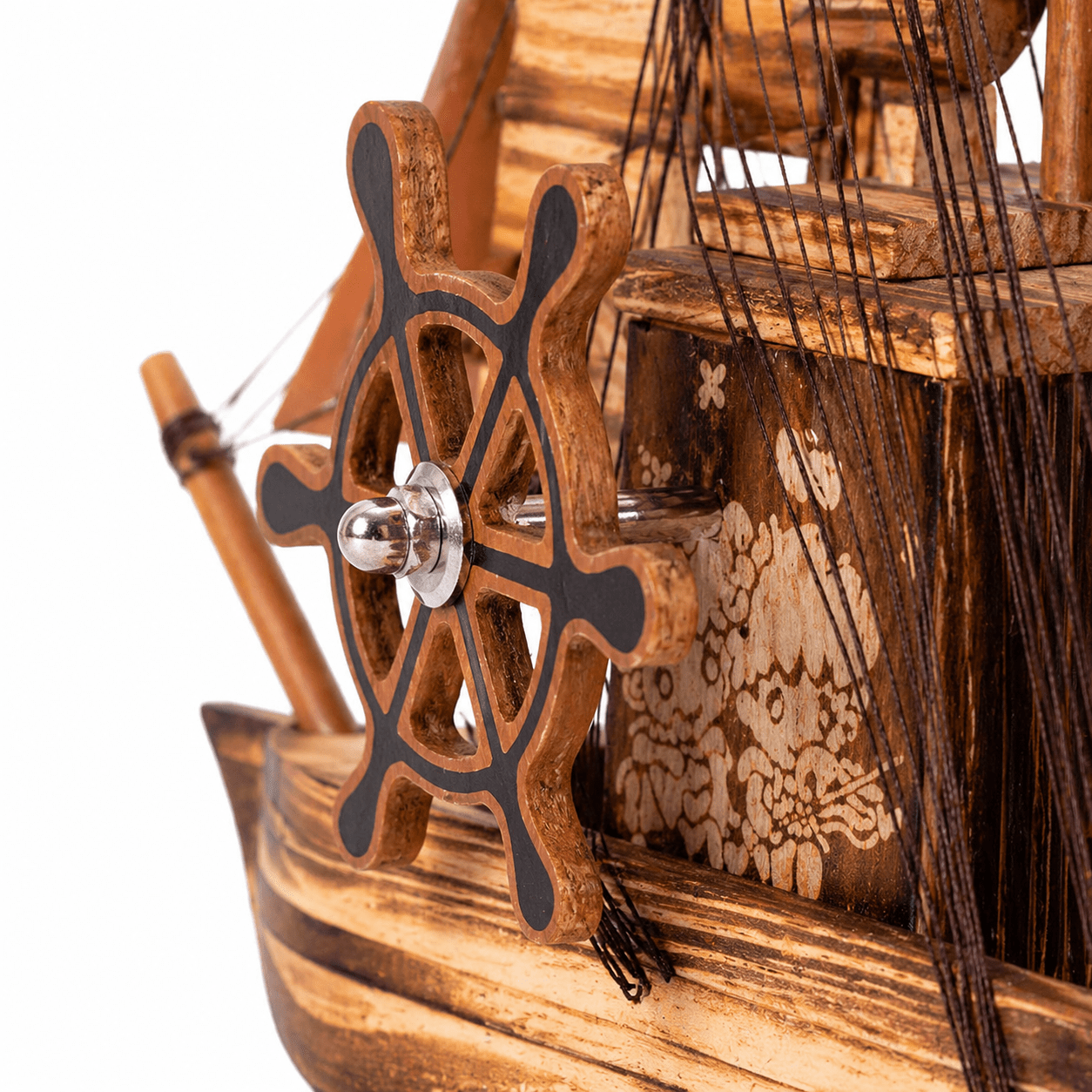 Vintage Wooden Sailboat Model - Ocean Relic Studio