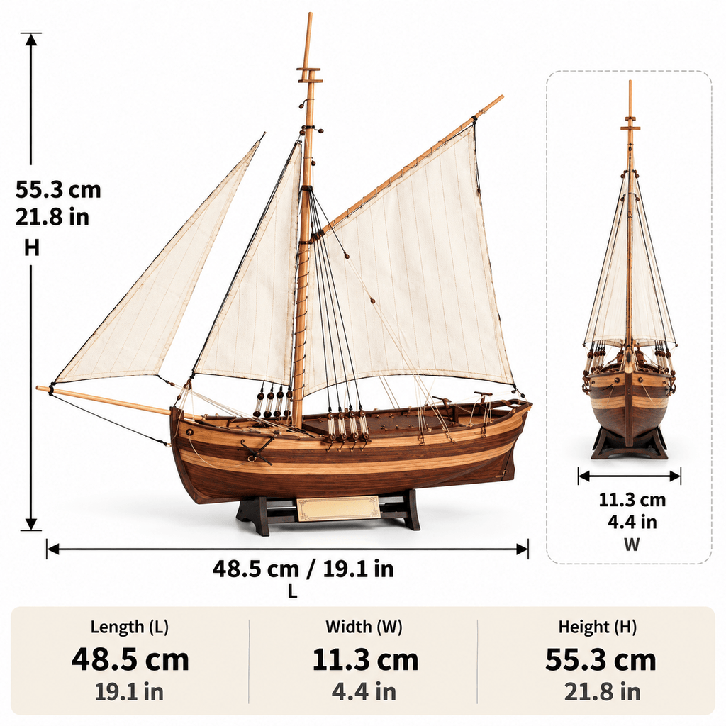 Water Merchant Wooden Ship Model Kit – 1:50 Scale - Ocean Relic Studio