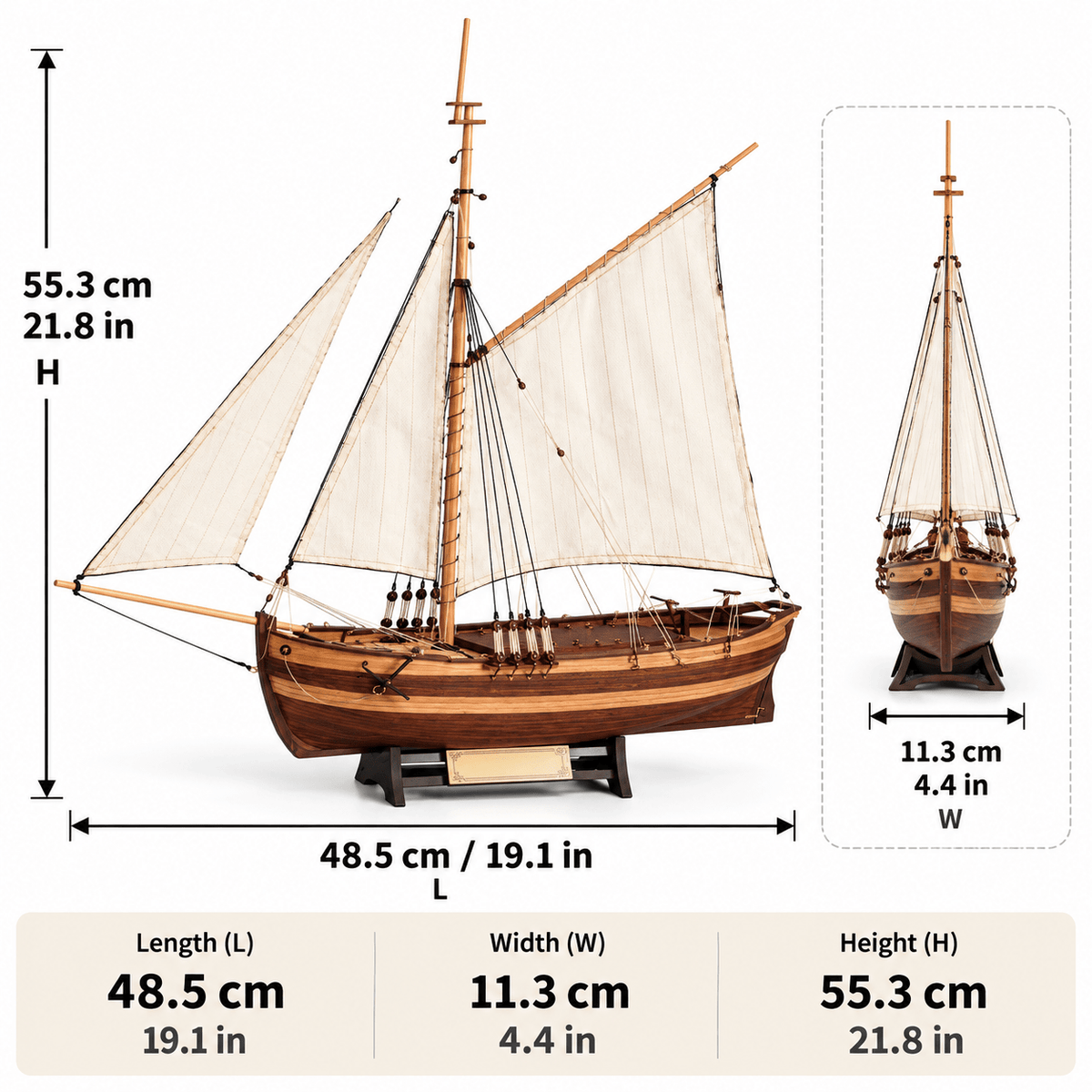 Water Merchant Wooden Ship Model Kit – 1:50 Scale - Ocean Relic Studio