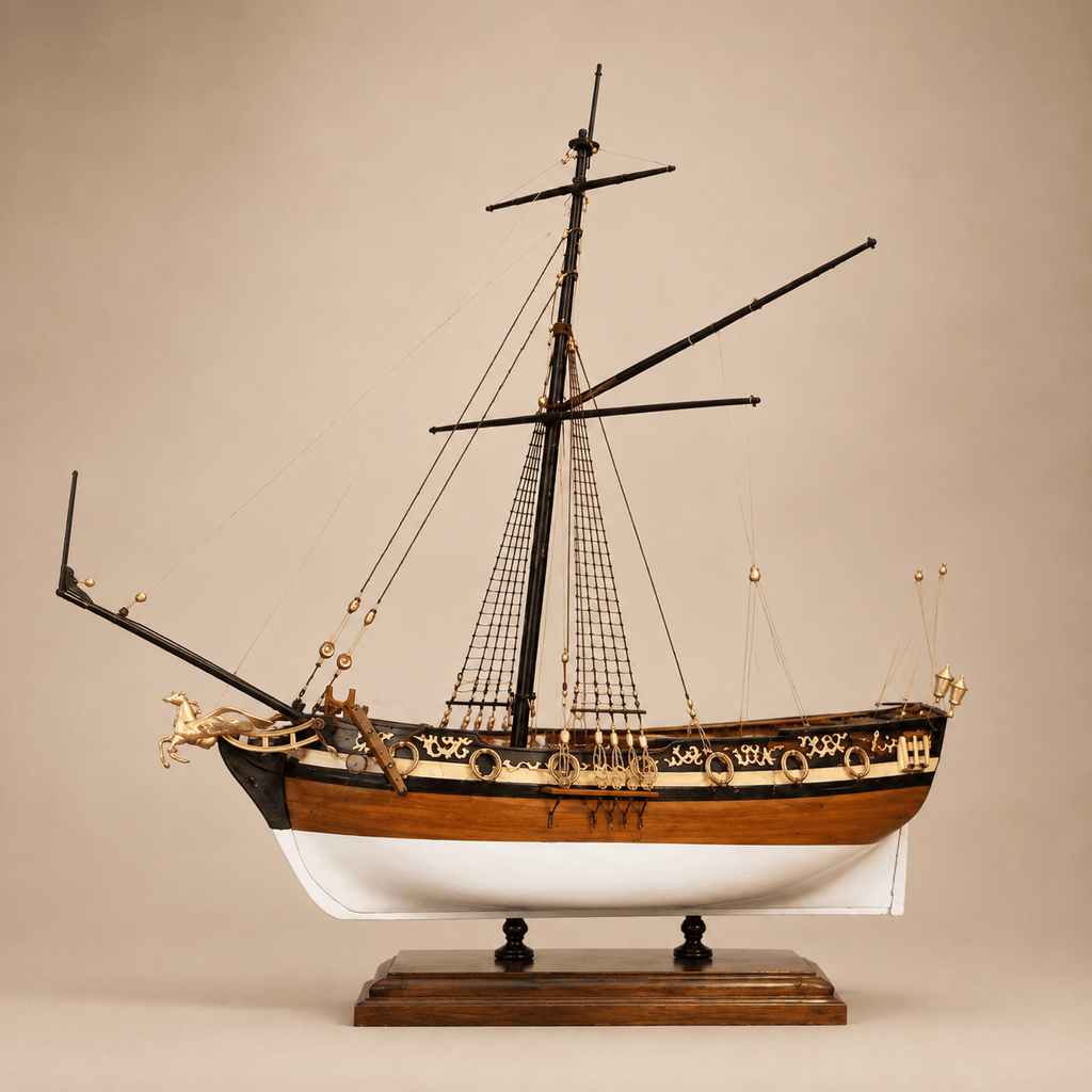 William Royal Yacht Wooden Ship Model Kit – 1:48 Scale English Royal Yacht - Ocean Relic Studio- Handcrafted Wooden Ship Model