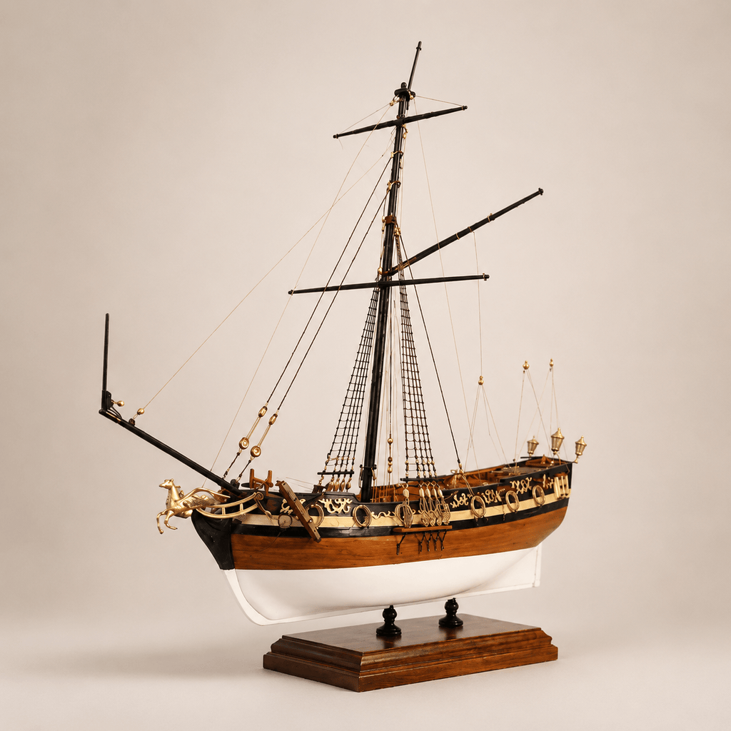 William Royal Yacht Wooden Ship Model Kit – 1:48 Scale English Royal Yacht - Ocean Relic Studio- Handcrafted Wooden Ship Model