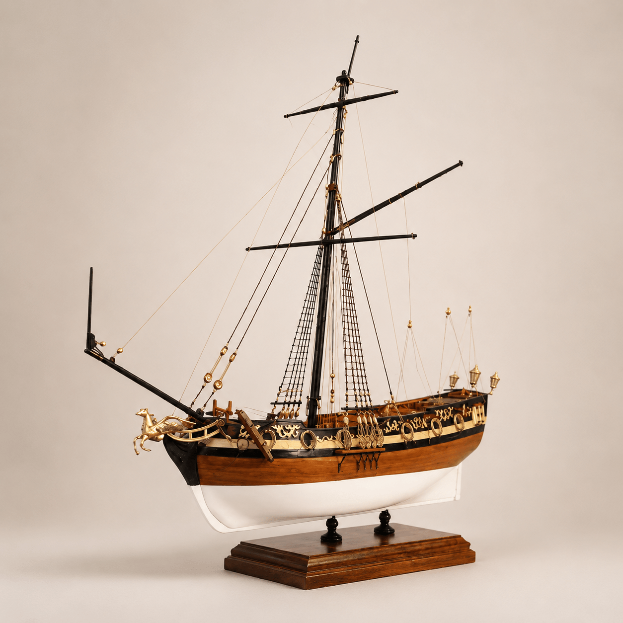 William Royal Yacht Wooden Ship Model Kit – 1:48 Scale English Royal Yacht - Ocean Relic Studio- Handcrafted Wooden Ship Model