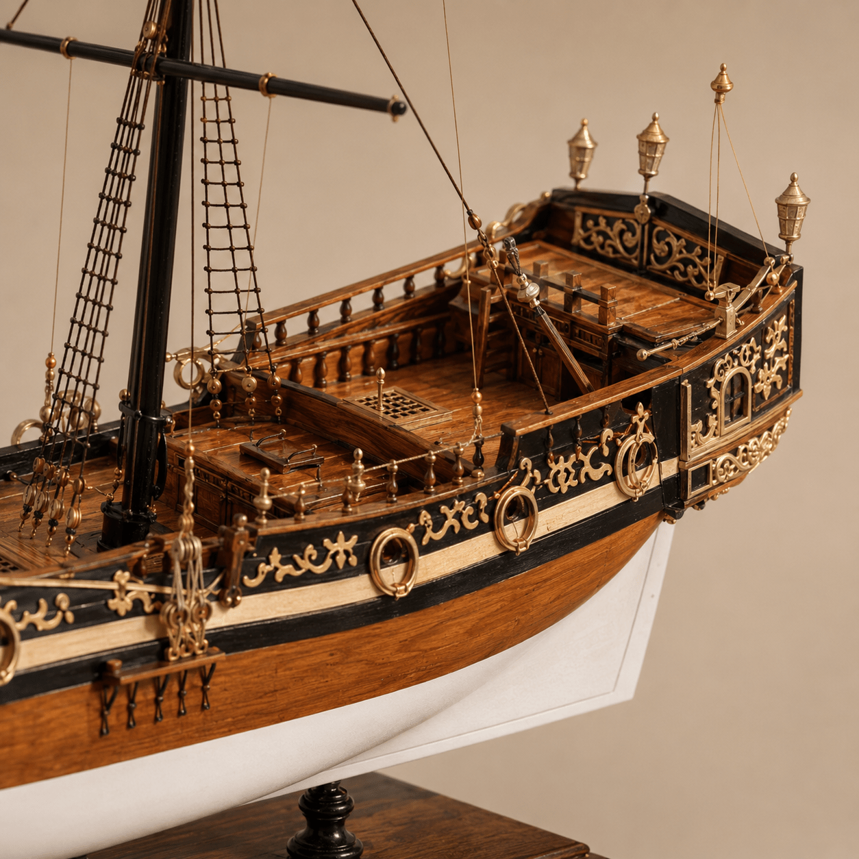 William Royal Yacht Wooden Ship Model Kit – 1:48 Scale English Royal Yacht - Ocean Relic Studio- Handcrafted Wooden Ship Model
