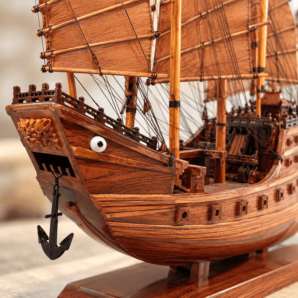 鄭和 木製船模型 - クラシック 34 cm 中国トゥーン材 – Ocean Relic Studio