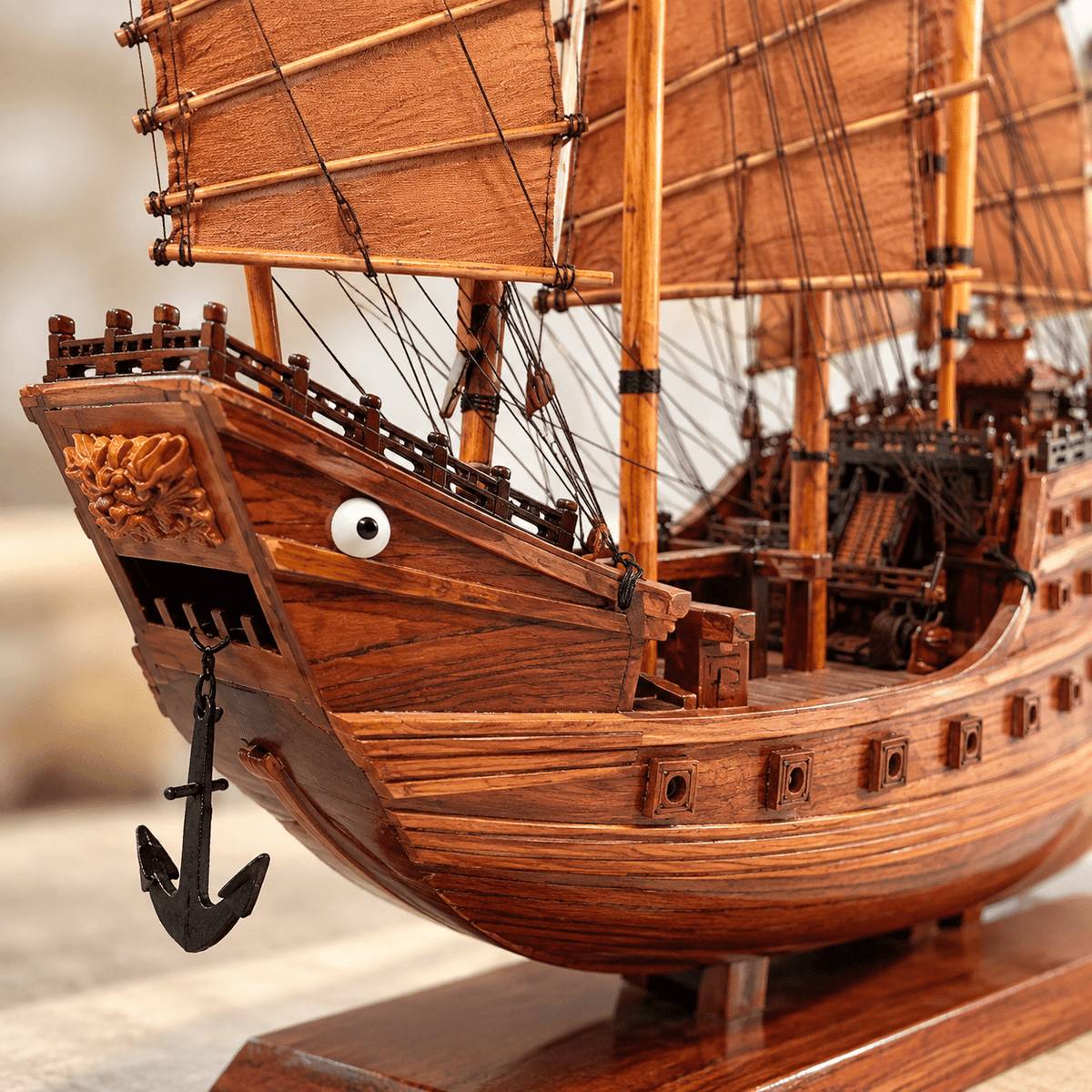 鄭和 木製船模型 - クラシック 34 cm 中国トゥーン材 – Ocean Relic Studio
